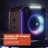 JBL Partybox Encore 2 Portable Party Speaker with 2x Digital Wireless Mic, 100W Powerful Sound, Dynamic Light Show, IPX Splash Proof, 10 Hours of Playtime, Multisource Playback - Black